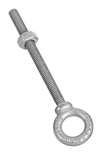National Hardware - N245-134 - 3/8 in. X 4-1/2 in. L Galvanized Forged Steel Eyebolt Nut Included
