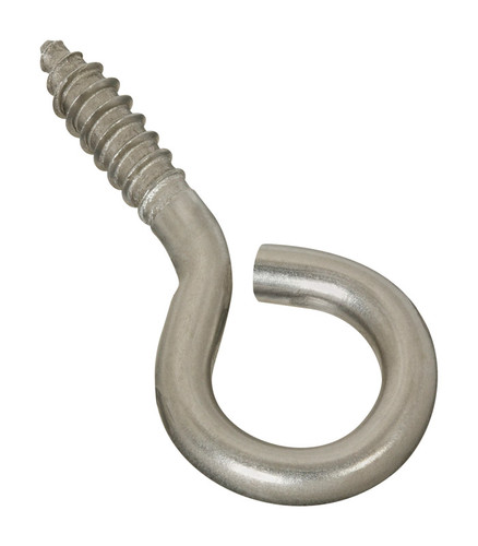National Hardware - N220-459 - 0.26 in. D X 2-5/8 in. L Brushed Stainless Steel Screw Eye 120 lb. cap. 1 pk