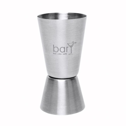 BarY3 - BAR-0762 - 1.5 oz Silver Stainless Steel Double Jigger