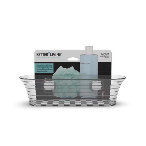 Better Living - 13871 - Clear Gray Plastic Shower Basket