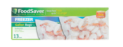 FoodSaver - 2159409 - 1 gal Clear Vacuum Freezer Bags 13 pk