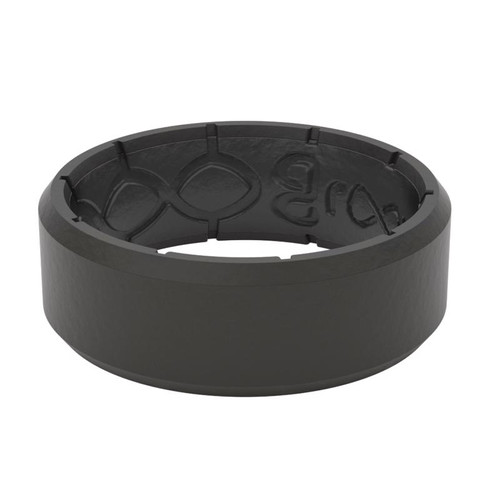 Groove Life - R7-006-10 - Unisex Round Black Ring Silicone Water Resistant Size 10