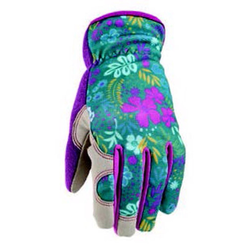 Wells Lamont - 7753M - Women's Indoor/Outdoor Botanical Work Gloves Multicolor M 1 pk