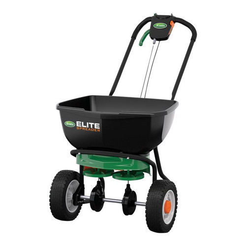 Scotts - 75902 - Elite 72 in. W Broadcast Push Spreader For Fertilizer/Ice Melt/Seed 30 lb