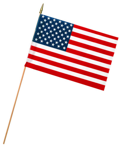 Valley Forge - USE12D - American Stick Flag 12 in. H X 18 in. W