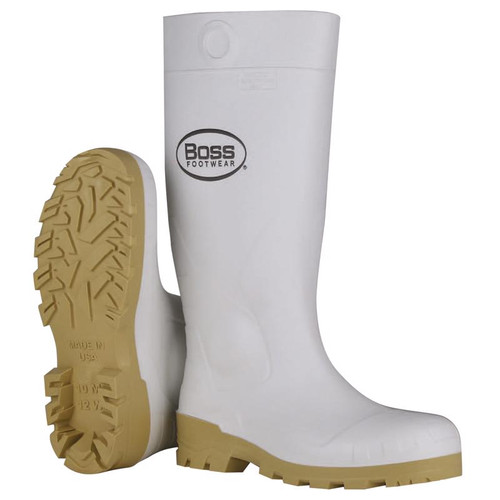 Boss Unisex PVC Boots White 7 US Waterproof 1 pair 16 in. - B380-9005/7 -