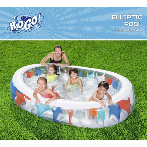 Bestway - 54066E - H2OGO 141 gal Rectangular Inflatable Pool 60 in. H X 20 in. W X 7.5 in. L