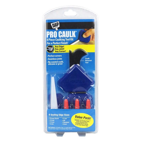 DAP - 7079809125 - Pro Caulk Black Professional Plastic Caulking Tool Kit 8 pc