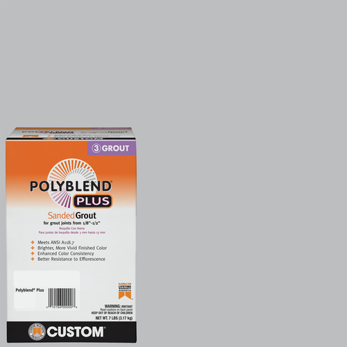 Custom Building Products - PBPG1157-4 - Polyblend Plus Indoor and Outdoor Platinum Sanded Grout 7 lb