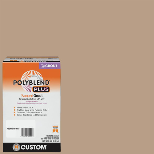 Custom Building Products - PBPG3807-4 - Polyblend Plus Indoor and Outdoor Haystack Sanded Grout 7 lb