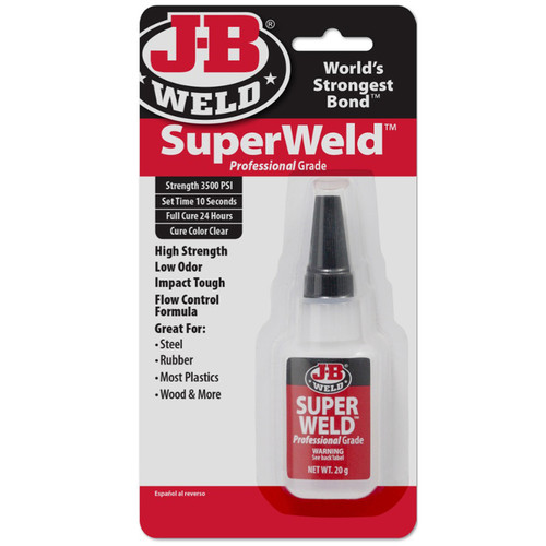 J-B Weld - 33120H - Super Weld High Strength Cyanoacrylate Pro Grade Adhesive 20 gm