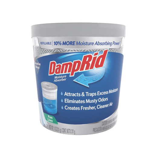 DampRid - FG01PLSB - Refillable Moisture Absorber Pure Linen Scent 11 oz