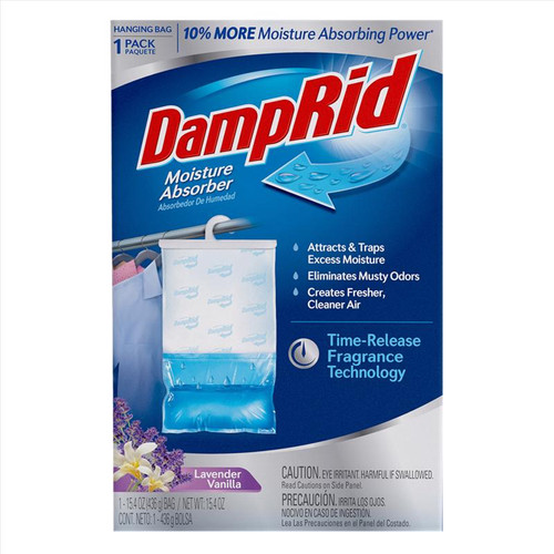 DampRid - FG80LVSB - Hanging Moisture Absorber Lavender Vanilla Scent 15.4 oz