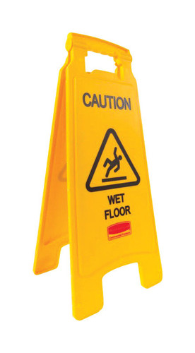 Rubbermaid - 611277YEL - English Yellow Caution Easel Floor Sign 25 in. H X 11 in. W