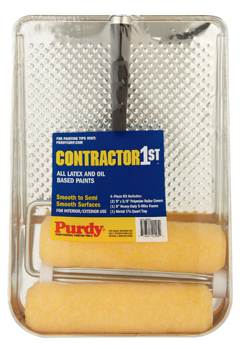 Purdy - 144810200 - Contractor 1st 9 in. W Regular Paint Roller Kit Threaded End