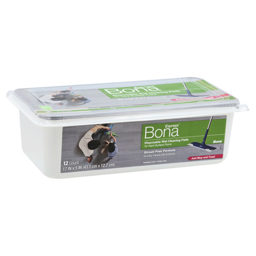 Bona - AX0003576 - Express Disposable Wet Cleaning Pads Pads 12 pk