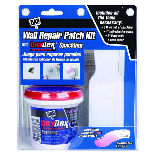 DAP - 7079812345 - Drydex 3.5 in. L X 6.6 in. W Spackling White Wall Repair Kit