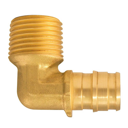 Apollo - EPXME1212 - PEX-A 1/2 in. Expansion PEX in to X 1/2 in. D MNPT Brass 90 Degree Elbow