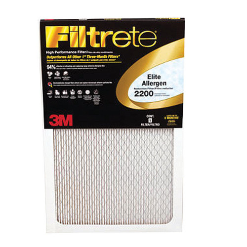 3M - EA22-4 - Filtrete 20 in. W X 30 in. H X 1 in. D Fiberglass 13 MERV Pleated Allergen Air Filter 1 pk