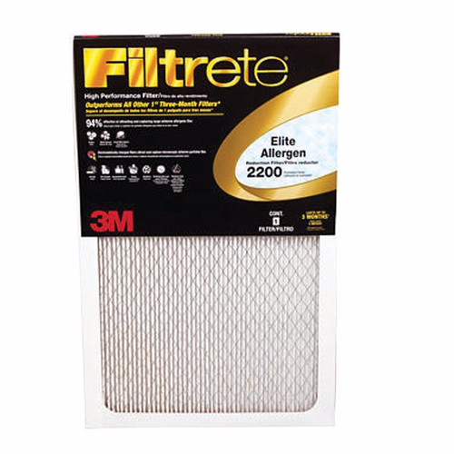 3M - EA05-4 - Filtrete 14 in. W X 20 in. H X 1 in. D Fiberglass 13 MERV Pleated Allergen Air Filter 1 pk