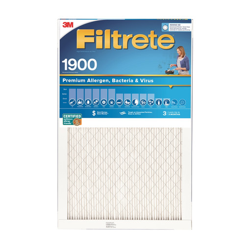 3M - UA23DC-4 - Filtrete 14 in. W X 24 in. H X 1 in. D Fiberglass 13 MERV Pleated Allergen Air Filter 1 pk