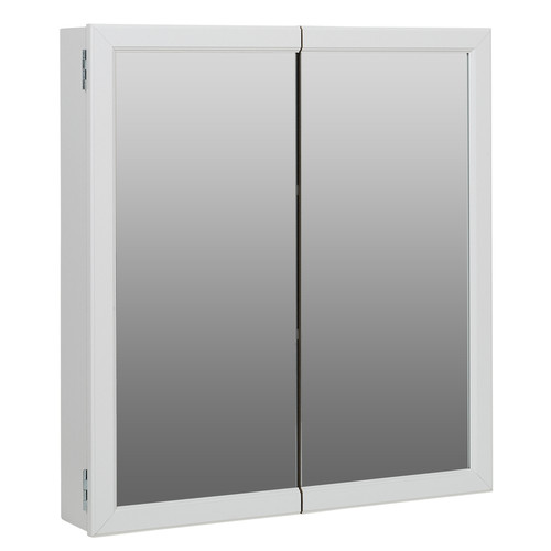 Zenith Products - WBW2426 - 25.38 in. H X 25.38 in. W X 4.50 in. D Rectangle White Medicine Cabinet/Mirror