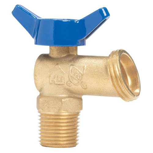 Homewerks - VBDQTRC3 - 1/2 in. MIP X 3/4 in. MHT Brass Boiler Drain