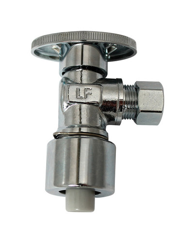 Plumb Pak - PP2622POLF - 1/2 in. Compression X 3/8 in. Compression Brass Angle Valve