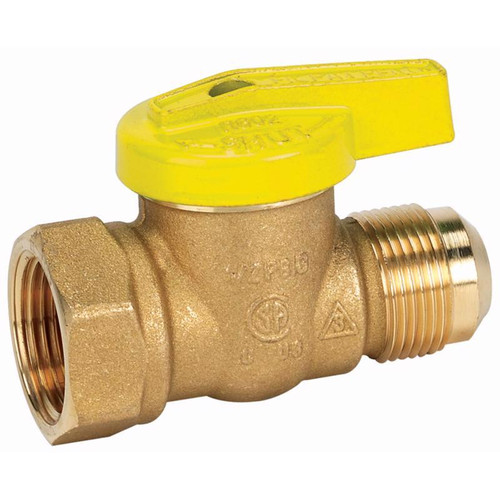 Homewerks - VGV1LHR5 - 1/2 in. Brass FPT x Flare Gas Ball Valve