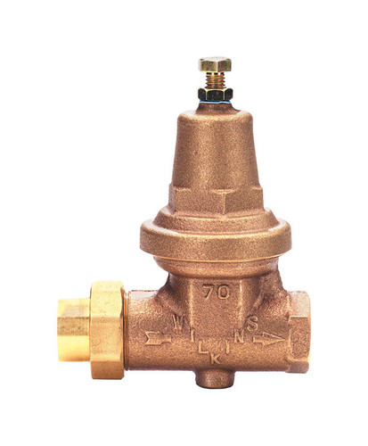 Zurn - 1-70XLC - 1 in. Female Copper Sweat Union Bronze Water Pressure Reducing Valve FNPT