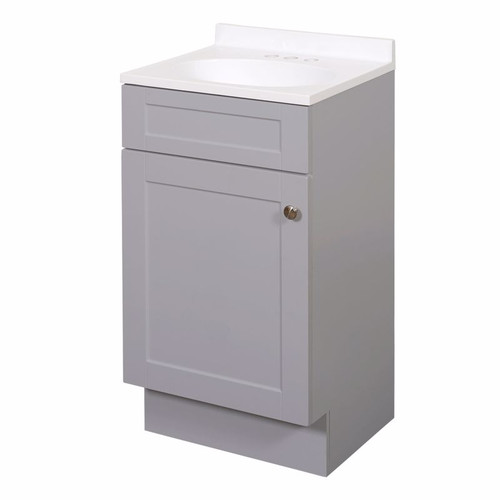 Zenith Products - SBC18GY - Single Gray Bathroom Vanity 18 in. W X 16 in. D X 35 in. H