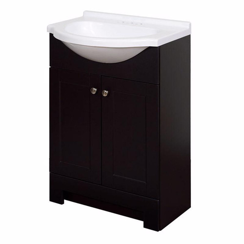 Zenith Products - SEC24CH - Single Espresso Bathroom Vanity 24 in. W X 16 in. D X 35.5 in. H