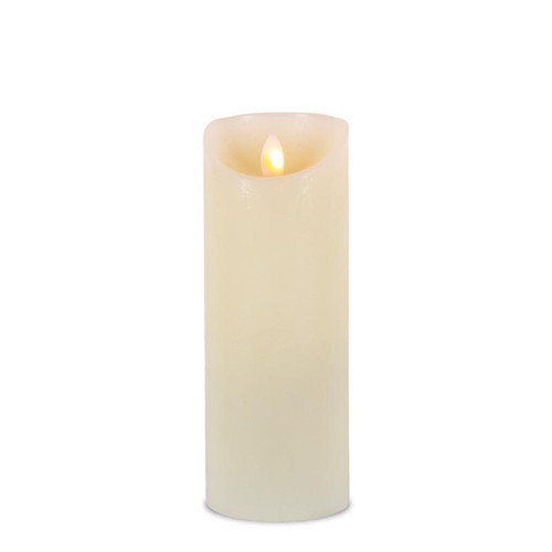 Gerson - 44611 - LED Bisque Flamless Pillar Candle Indoor Christmas Decor 8 in.