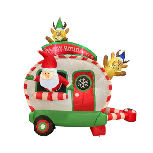Celebrations - MY-22C757 - 7.5 ft. Holiday Camper w/ Santa Inflatable