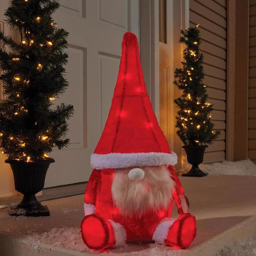 Celebrations - 54284-71 - LED Red 24 in. Gnome Yard Decor