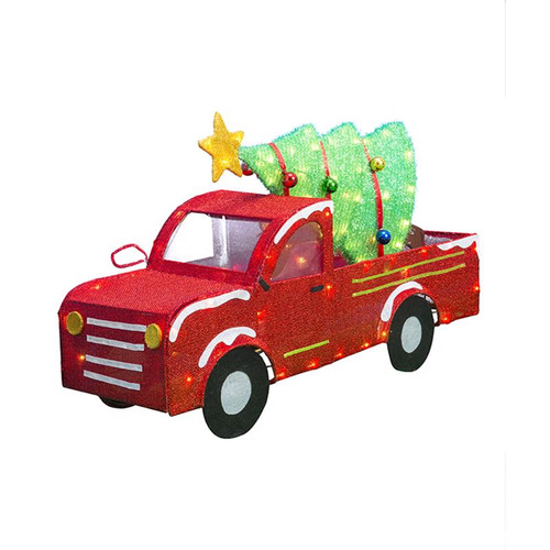 Celebrations - 20DH091818 - Incandescent Clear/Warm White 21.65 in. Lighted Merry Christmas Truck Yard Decor