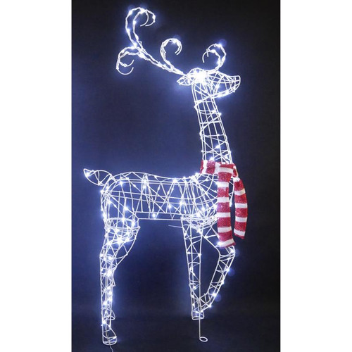 Celebrations - 21DH07222 - LED Cool White 50 in. Ornate Wire Buck Yard Decor