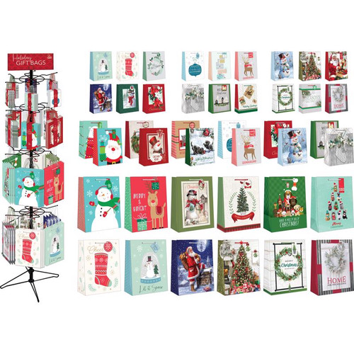 Paper Image - CGBTA96R-1 - Multi-Color Christmas Gift Bag