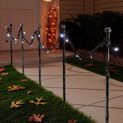 Celebrations - 37134-71 - Halloween Cool White 24 in. LED Prelit Chain on Pole Pathway Decor