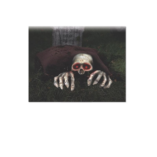 Fun World - 91498T - 7.25 in. Lite Up Skele-Peeper Grave Breaker Halloween Decor