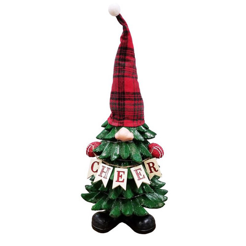 Alpine - WQA1538CC - LED Multicolored Cheer Tree Gnome Indoor Christmas Decor 28 in.