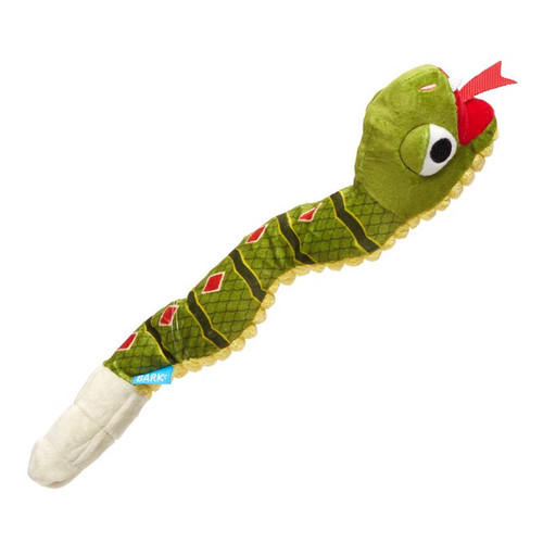 Bark - 706580 - Multicolored Plush Snake Dog Toy 1 pk