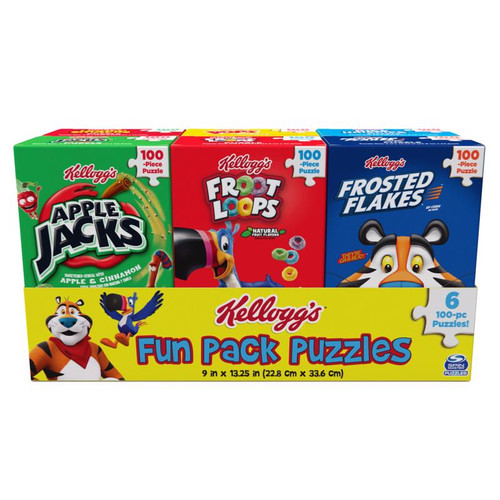 Spin Master - 6062175 - Kellogg's Cereal Fun Pack Puzzles Multicolored