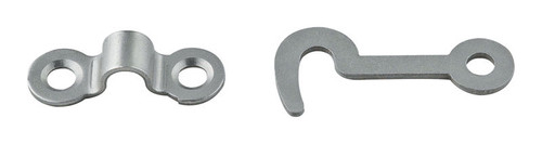 National Hardware - N211-017 - Satin Nickel Steel Hook and Staple 2 pk
