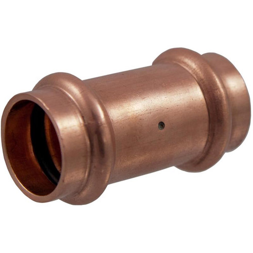 Nibco - 9001100PCU - 1/2 in. Press X 1/2 in. D Press Wrought Copper Coupling 1 pk