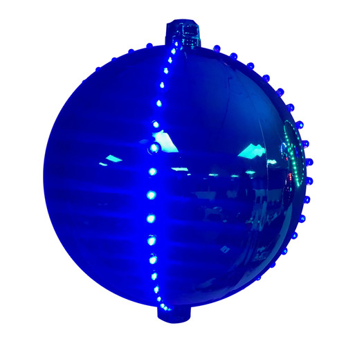 Celebrations - ORN6-BLBL - Platinum LED Blue 6 in. Lighted Ornament Hanging Decor