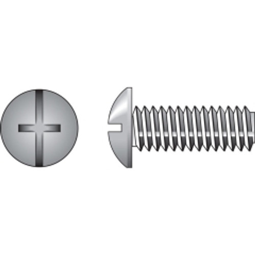 Hillman - 111753 - No. 10-24 x 1/2 in. L Combination Truss Head Zinc-Plated Steel Machine Screws - 100/Pack