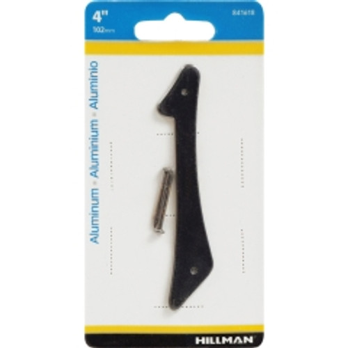 Hillman - 841618 - 4 in. Black Aluminum Nail-On Number 1 1/pc.