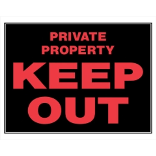 Hillman - 840042 - English Black Private Property Sign 15 in. H x 19 in. W