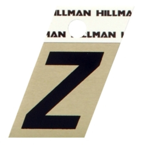 Hillman - 840544 - 1.5 in. Reflective Black Metal Self-Adhesive Letter Z 1/pc.